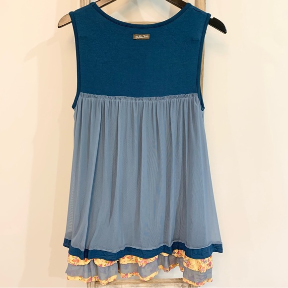 Matilda Jane School Spirit Layered Tank Tunic Blue Size Small - Picture 10 of 13